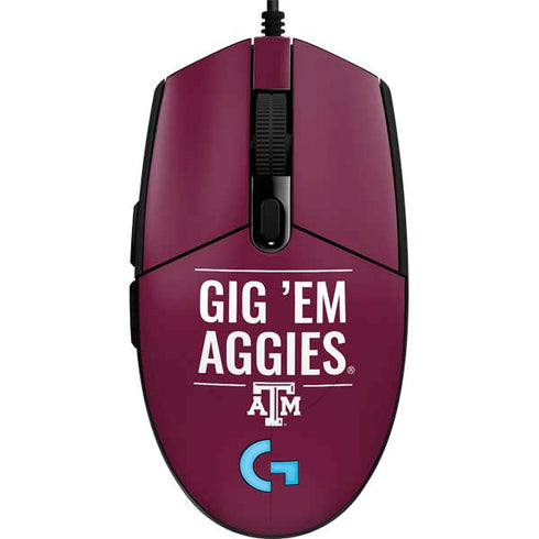 Texas A&M University Gig Em Aggies G203 Prodigy RGB Wired Gaming Mouse Skin